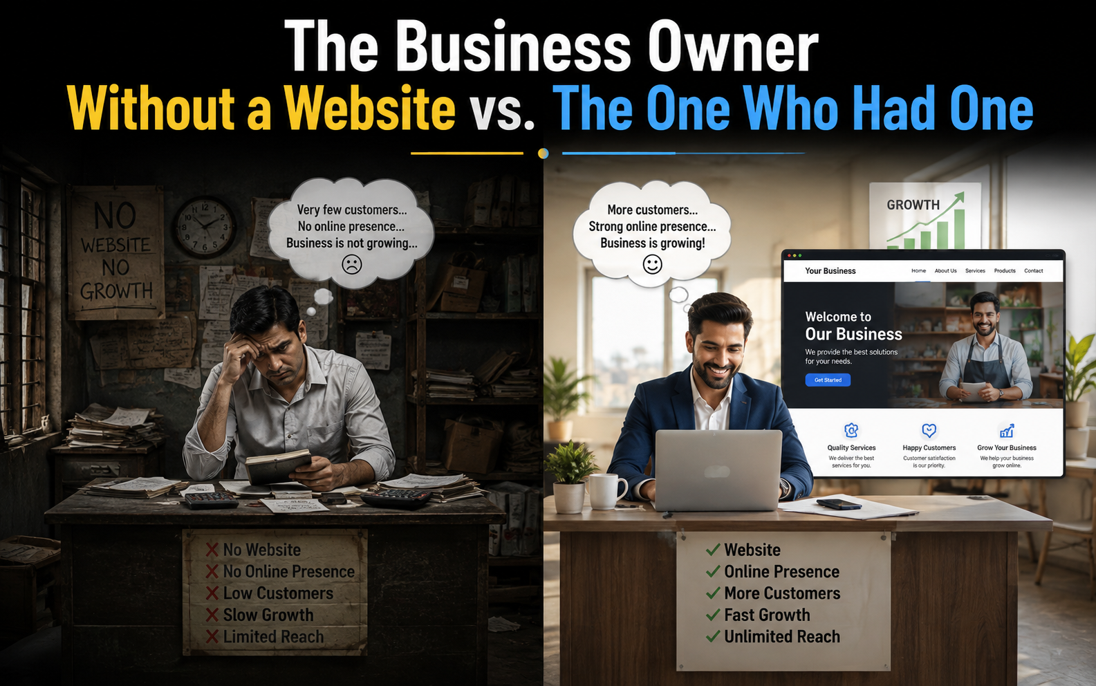 The Business Owner Without a Website vs. The One Who Had One